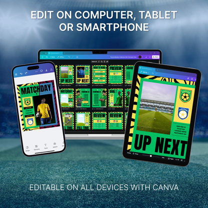 Templates pour réseaux sociaux | Football • Tous les sports | Collection 003