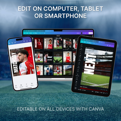 Templates pour réseaux sociaux | Football • Tous les sports | Collection 002