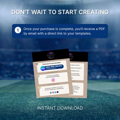 Templates pour réseaux sociaux | Football • Tous les sports | Collection 002