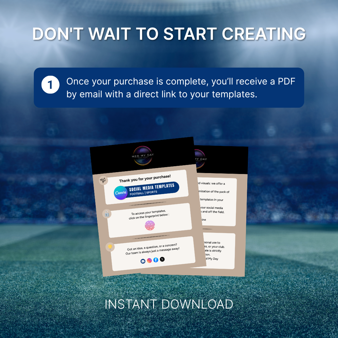 Templates pour réseaux sociaux | Football • Tous les sports | Collection 003