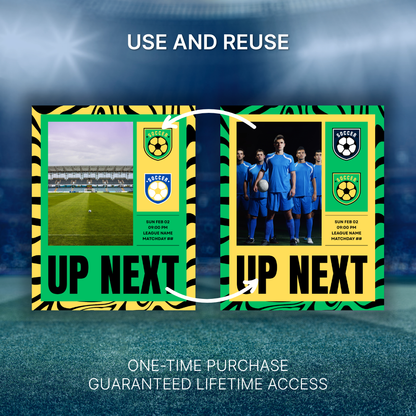 Templates pour réseaux sociaux | Football • Tous les sports | Collection 003