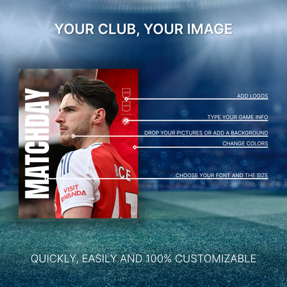 Templates pour réseaux sociaux | Football • Tous les sports | Collection 002