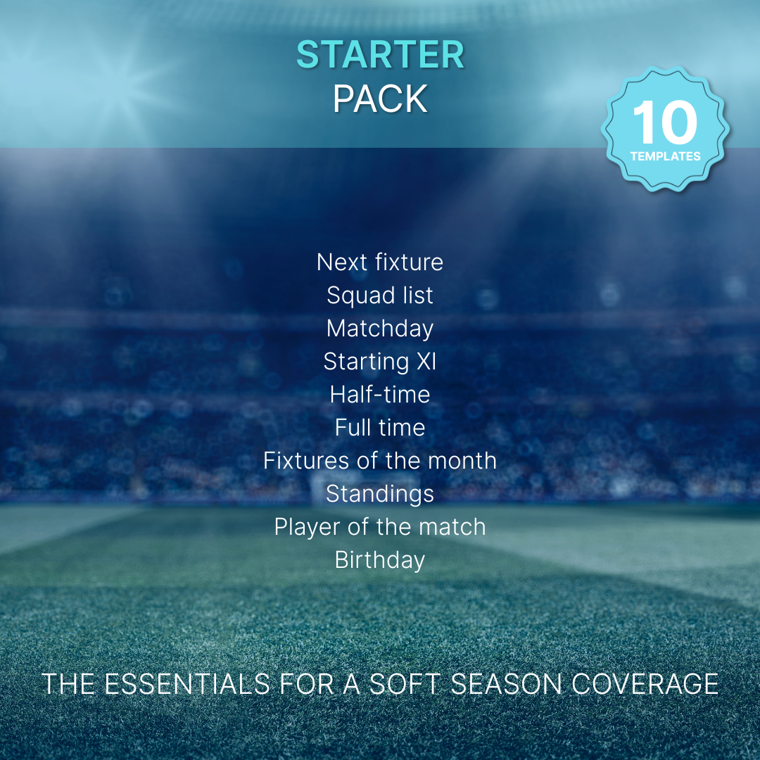 Templates pour réseaux sociaux | Football • Tous les sports | Collection 002