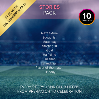 Templates pour réseaux sociaux | Football • Tous les sports | Collection 003