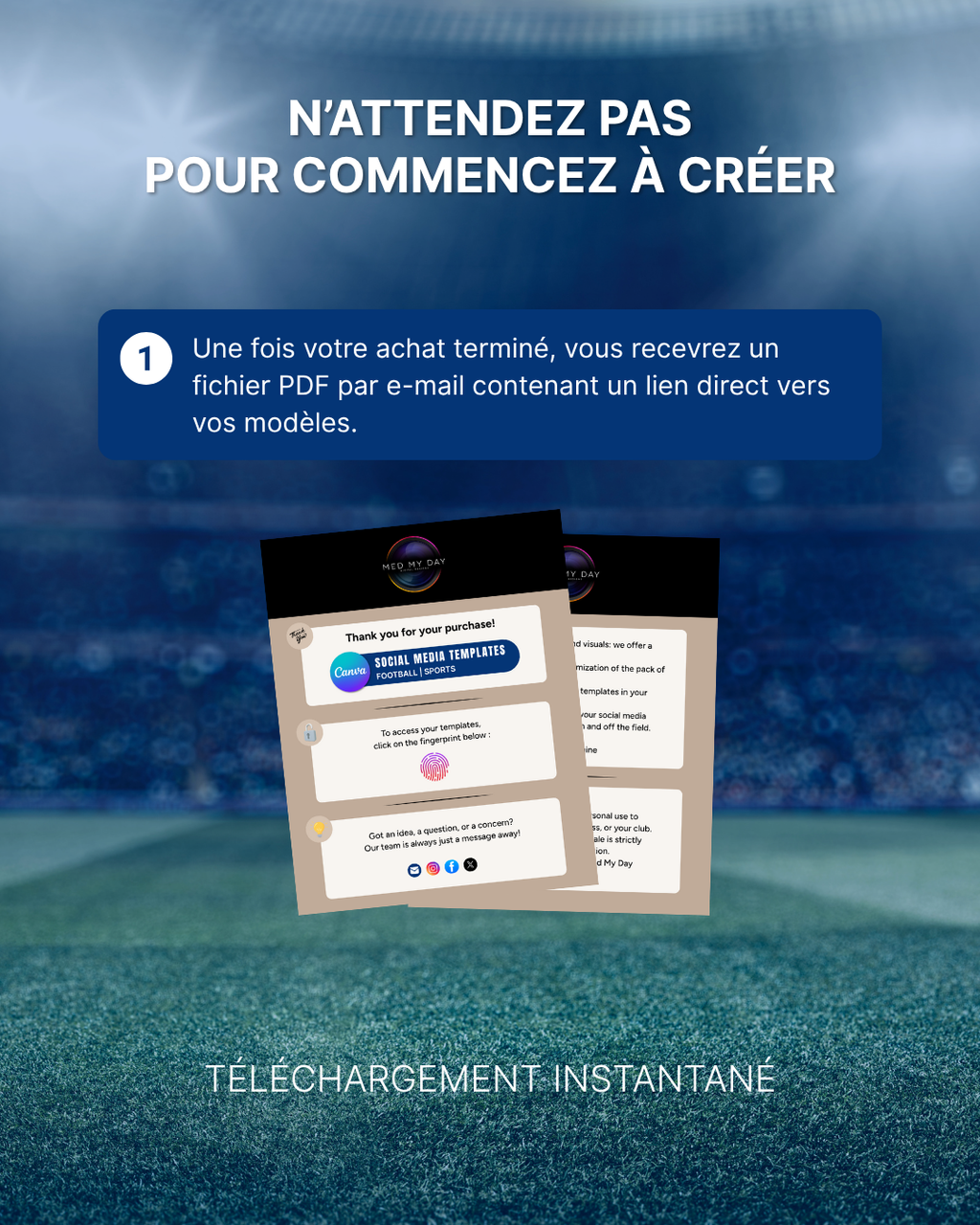 Templates pour réseaux sociaux | Football • Tous les sports | Collection 001