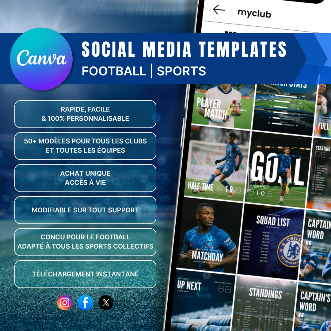 Templates personnalisables | Football & Sports